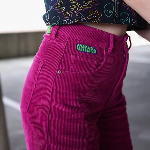 Empyre Tori 90s Berry Corduroy Skate Pants Size 10 - Picture 5 of 13